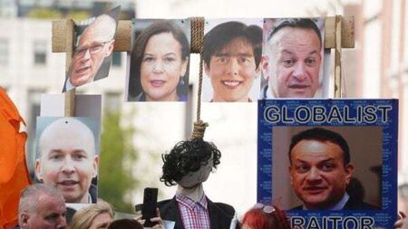 McEntee condemns 'aggressive' protest but rules out 'sterile zone' at Leinster House