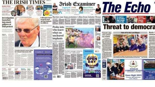 What the papers say: Friday's front pages