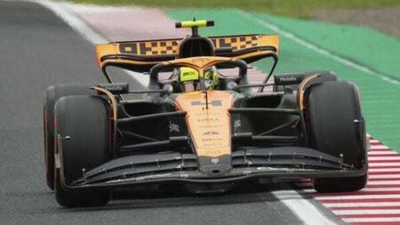 Lando Norris narrows gap on Max Verstappen at final practice in Japan