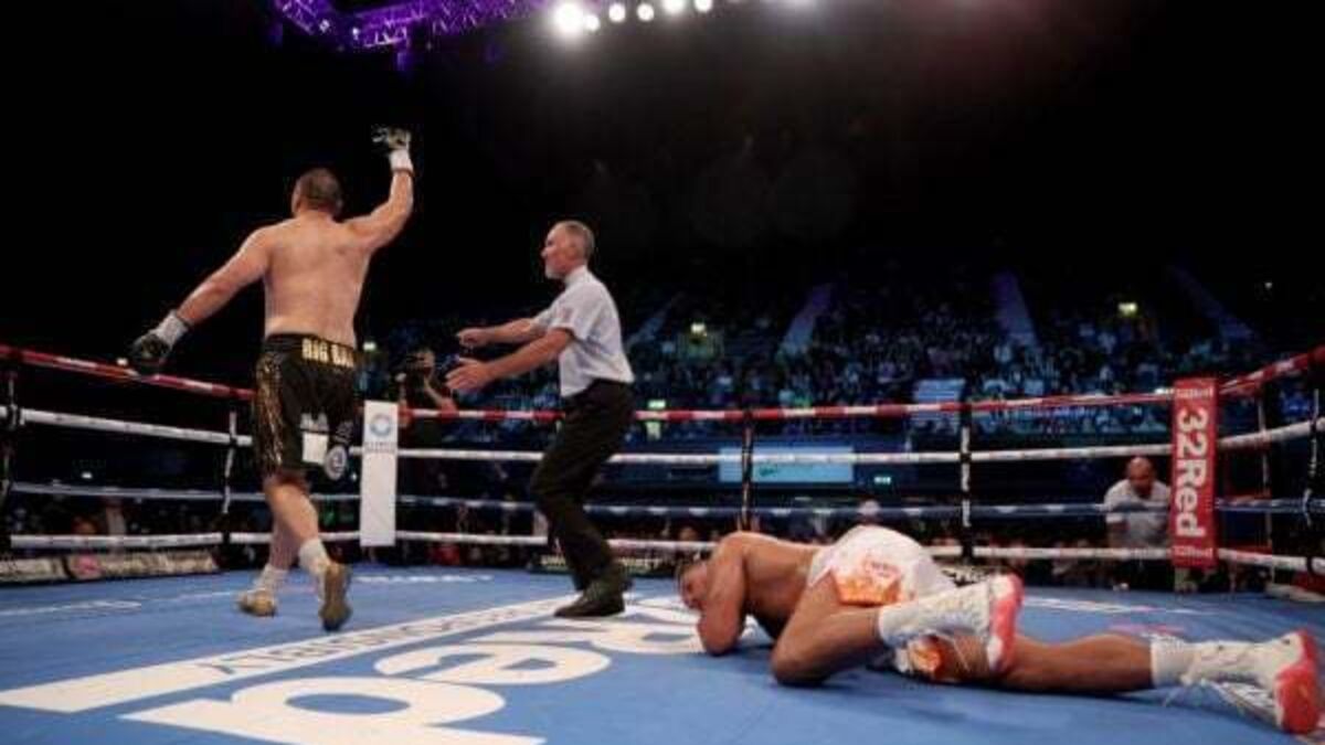 Joe Joyce’s career in tatters after brutal third-round knock-out by Zhilei Zhang