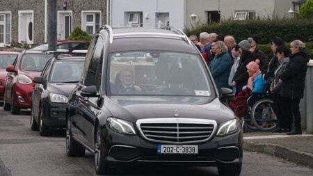Tina Satchwell funeral cortege passes through Cork home town