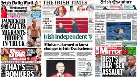 What the papers say: Wednesday's front pages