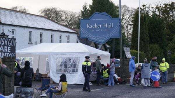 Man arrested as scuffles break out at asylum seeker hotel