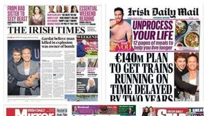 What the papers say: Saturday's front pages What the papers say: Saturday's front pages