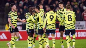 Arsenal cut gap to leaders Liverpool after labouring to win at Nottingham Forest