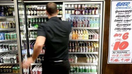 Supermarket alcohol sales fall 8.6% in January