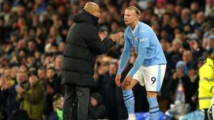 Manchester City boss Pep Guardiola urges Erling Haaland to relax