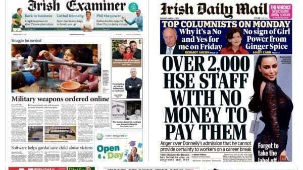 What the papers say: Monday's front pages