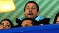 Adam Sandler spotted at Stamford Bridge cheering on Chelsea