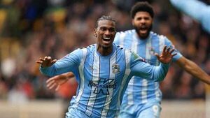 Coventry score twice in injury time to stun Wolves and reach FA Cup semi-finals