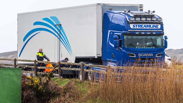 Gardaí were involved in a significant drugs operation on March 14, which started in Leap with occupants of a motorhome arrested, then moved on to Tragumna with this lorry being searched and detained. Picture: Andy Gibson. Gardaí were involved in a significant drugs operation on March 14, which started in Leap with occupants of a motorhome arrested, then moved on to Tragumna with this lorry being searched and detained. Picture: Andy Gibson.