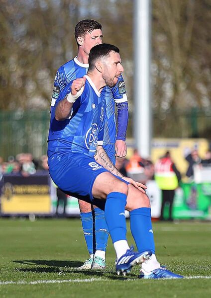 Waterford FC's Robbie McCourt looks on as his free-kick ends up in the corner of the Rovers net. Waterford FC's Robbie McCourt looks on as his free-kick ends up in the corner of the Rovers net.