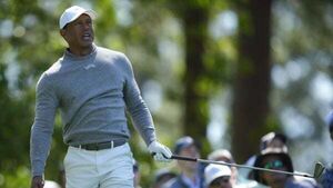 Tiger Woods faces fight to make Masters cut as Max Homa takes outright lead