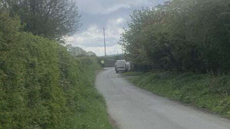 Motorcyclist dies and car burnt out in suspected hit-and-run in Carlow