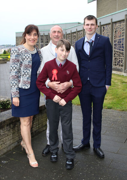  Aron Arnasius, Scoil Lorcain, who was confirmed by Bishop Alphonsus Cullinan at the Sacred Heart Church.