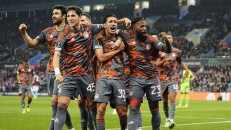 Aston Villa’s hopes in tatters after home defeat to Olympiacos