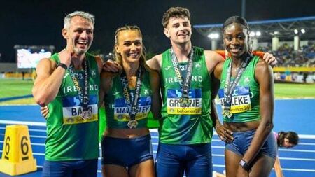 Irish mixed relay team wins bronze medal at World Relays