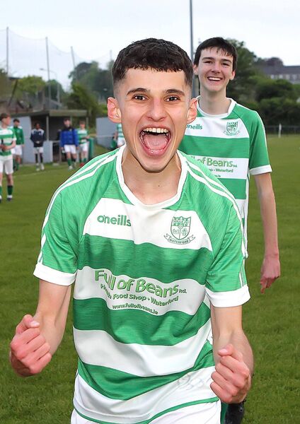 A very happy Enis Ibrahimi of Villa pictured at full-time.