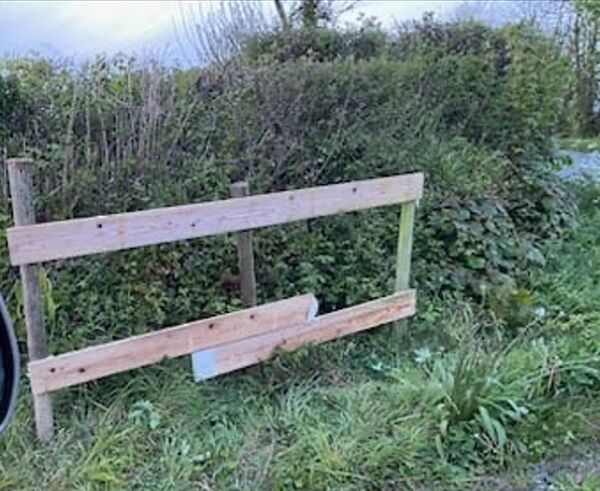 The frame after the sign was removed 