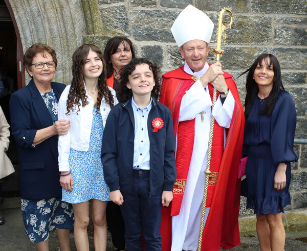  Cian O'Heichir, Gaelscoil, who was Confirmed by Bishop Alphonsus Cullinan, at the Holy Cross Church Tramore. Photo: Joe Evans