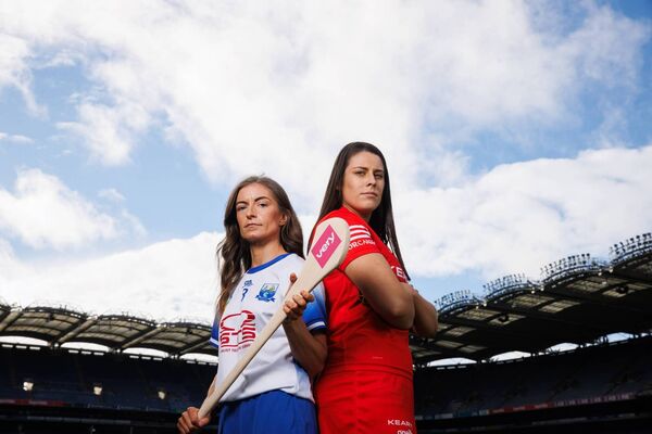 Waterford captain Lorraine Bray (Waterford) and Cork captain Olly Lynch pictured recently in Croke Park for the Very Camogie Leagues Launch. Photos: Inpho. 
