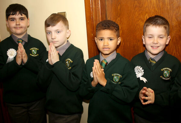  Pupils from Scoil Lorcain, who received their First Holy Communion at the Sacred Heart Church.