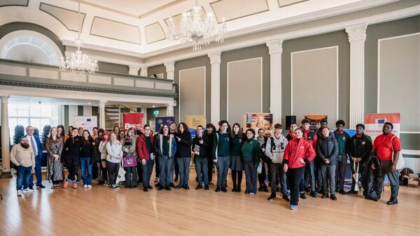Students from XLC Project at WSTCYS and St. Paul’s Secondary School at the EU Mock Election and Careers Fair. Students from XLC Project at WSTCYS and St. Paul’s Secondary School at the EU Mock Election and Careers Fair.