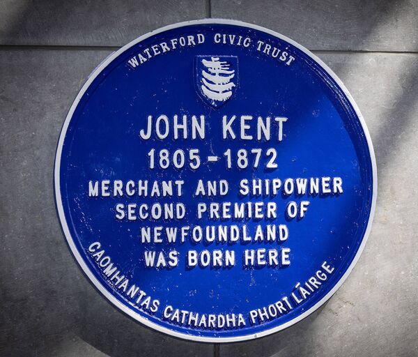 The newly unveiled Civic Trust Blue Plaque to John Kent.