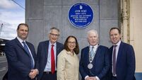 Blue Heritage Plaque unveiled for 'Waterfordian' John Kent