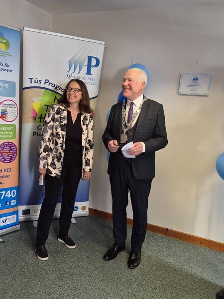 Nancy Smyth, Canadian Ambassador to Ireland, and Cllr Joe Conway, Mayor of Waterford.