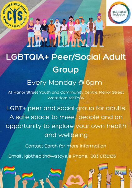 LGBTQIA+ peer support group leaflet LGBTQIA+ peer support group leaflet