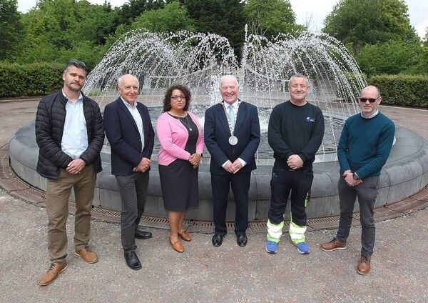 Mayor of Waterford City and County Cllr. Joe Conway with Waterford City and County Council Environment team, Mark Ridgard, Fergus Galvin, Dawn Wallace, Darren Mulcahy and Eoin Dullea