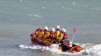 Person in inflatable dinghy rescued off Tramore beach in County Waterford