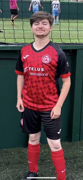 Photo of Chairperson Blake Coe, when playing with Cork Rebels FC in competition in Glasgow 2023 before setting up the Deise FC club in Waterford Photo of Chairperson Blake Coe, when playing with Cork Rebels FC in competition in Glasgow 2023 before setting up the Deise FC club in Waterford