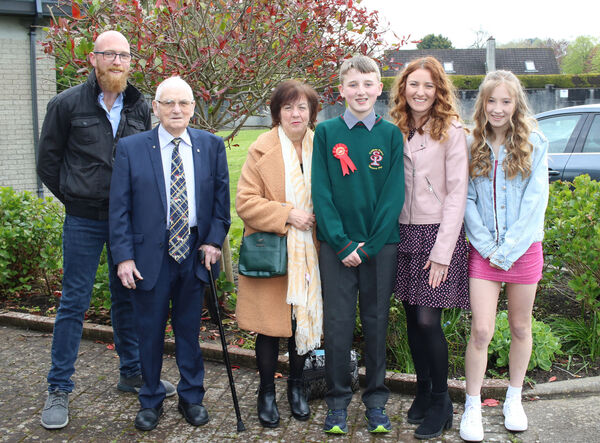  Noah Kinsella, Scoil Lorcain, who was confirmed by Bishop Alphonsus Cullinan at the Sacred Heart Church. 
