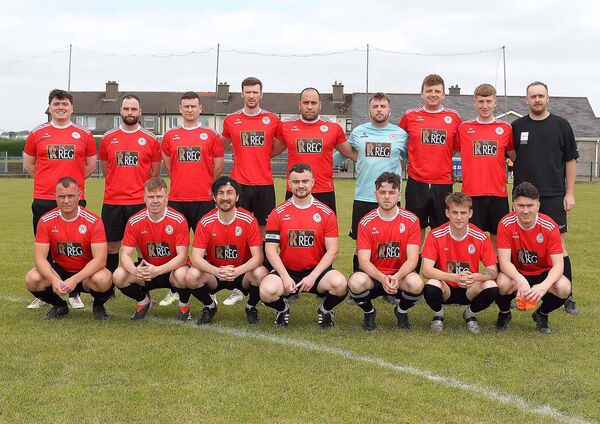 The Red Star team that took on Villa in the Philip O'Keeffe Division 3 Cup Final in Ozier Park.
