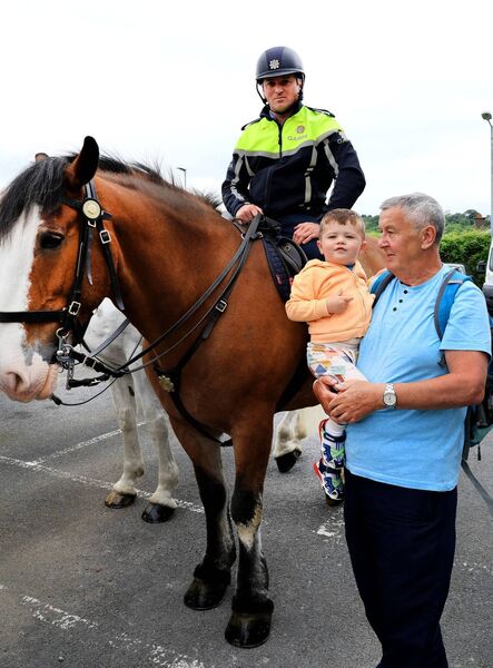Jimmy walsh with his Grandson Callum and Garda Peter King, at the Waterford Garda Open Day. Photo: Joe Evans Jimmy walsh with his Grandson Callum and Garda Peter King, at the Waterford Garda Open Day. Photo: Joe Evans