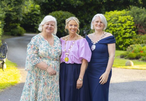 Network Ireland Waterford Branch hosted their prestigious Businesswoman of the Year Awards at Waterford Castle. Pictured are Mailo Power, Sinead O’Neill, Network Ireland Waterford Branch president and Linda Codoul, Network Ireland National President. Photograph: Patrick Browne 