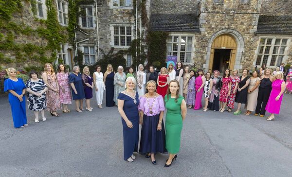 Network Ireland Waterford Branch hosted their prestigious Businesswoman of the Year Awards at Waterford Castle. Pictured with the finalists are Linda Codoul, Network Ireland National President, Sinead O’Neill, Network Ireland Waterford Branch president and Ann Marie Shannon, Network Ireland Waterford Branch vice president. Photograph: Patrick Browne
