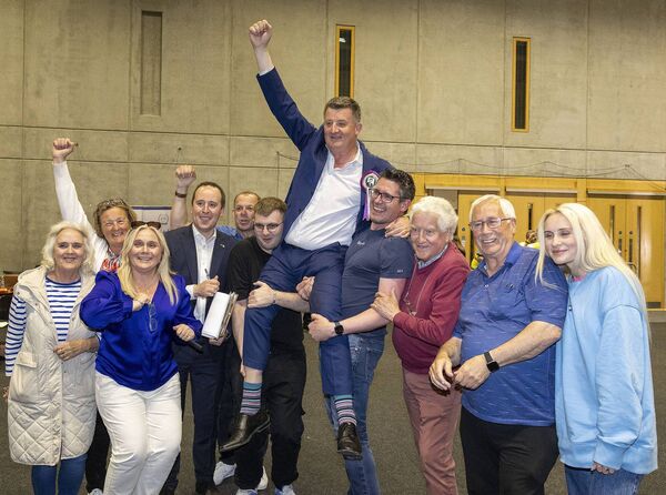 Damien Geoghegan, FG, Dungarvan ,who was elected on the first count at SETU Arena in the Waterford Local Election 24. Photo: Joe Evans Damien Geoghegan, FG, Dungarvan ,who was elected on the first count at SETU Arena in the Waterford Local Election 24. Photo: Joe Evans