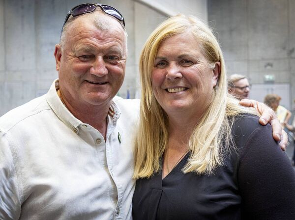 Jim and Caroline Griffin, Sinn Féin, at SETU Arena for the Election '24 Count. Photo: Joe Evans Jim and Caroline Griffin, Sinn Féin, at SETU Arena for the Election '24 Count. Photo: Joe Evans