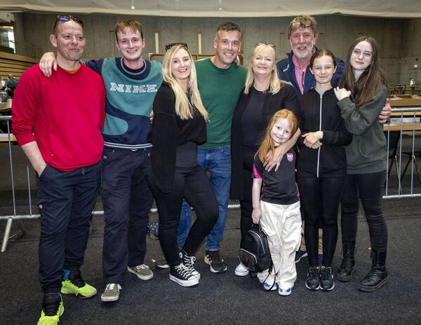 A relieved Cllr Mary Roche, pictured with her family at SETU Arena after her reelection. Photo: Joe Evans A relieved Cllr Mary Roche, pictured with her family at SETU Arena after her reelection. Photo: Joe Evans