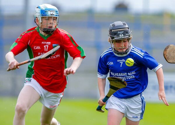 Action from Rathgormack v Newtown in their Allianz Cumann na mBunscol Roinn C Hurling final. 