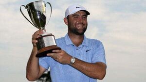 Scottie Scheffler wins Travelers play-off after protesters storm 18th green