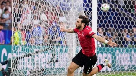 Georgia set up Euro 2024 last-16 tie with Spain after stunning Portugal