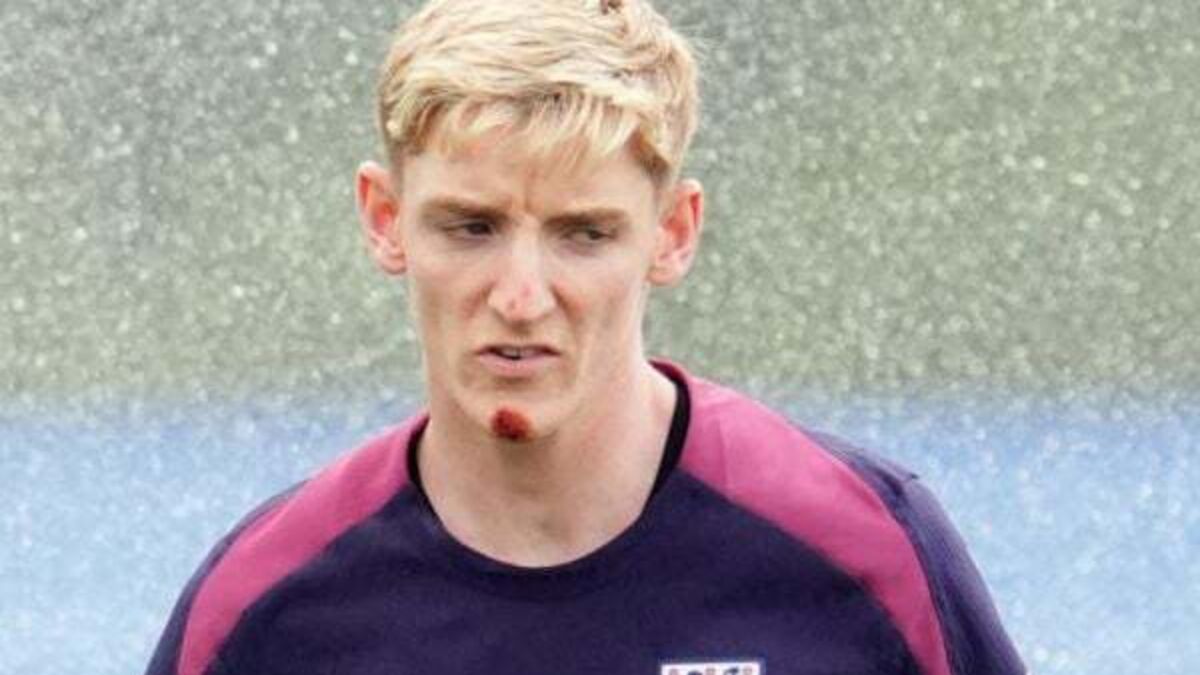 Chin up Anthony! Gordon the butt of jokes in England camp after bike fall