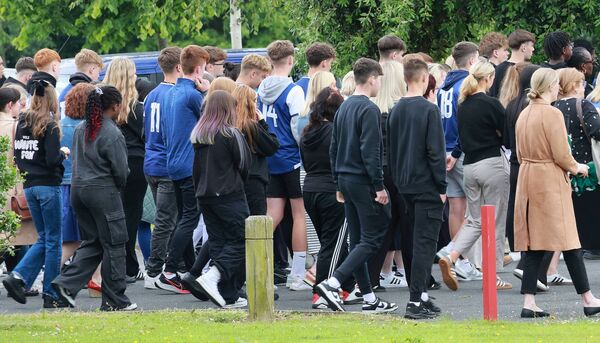 Gilbert's Waterford Crystal teammates and St. Paul's Community College classmates provided a guard of honour at the funeral of the 15-year-old.