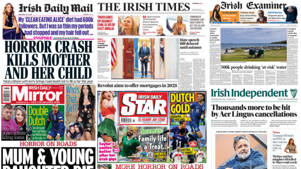 What the papers say: Wednesday's front pages