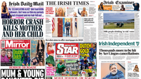 What the papers say: Wednesday's front pages