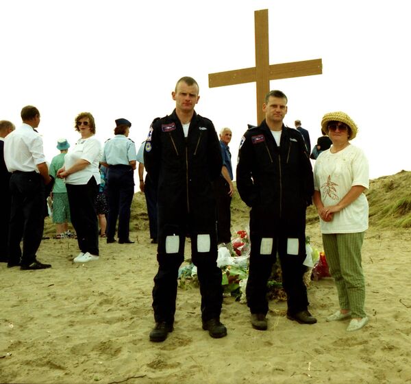 Pictured at the 1999 Prayer Service for the Air Corps Crash Victims.